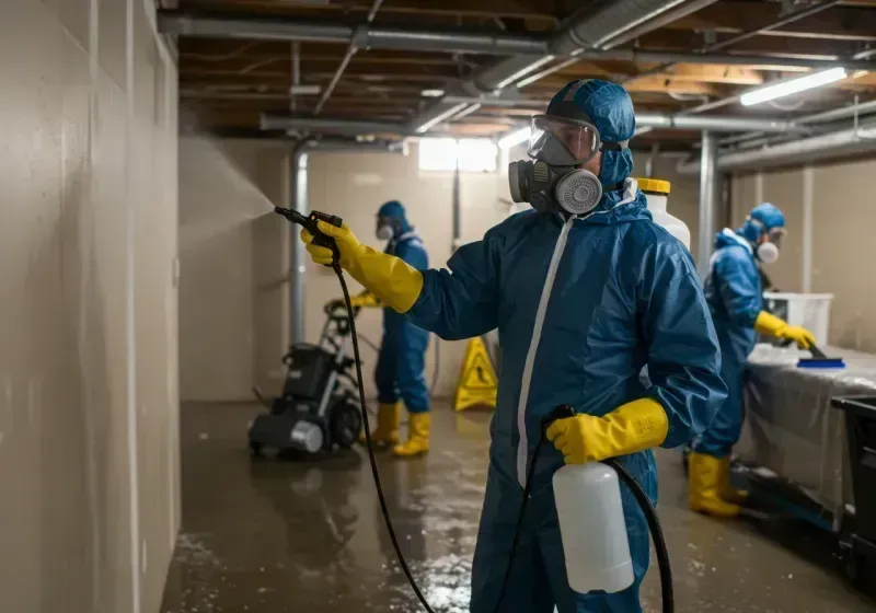 Basement Sanitization and Antimicrobial Treatment process in Cold Spring Harbor, NY